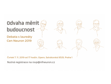 Zveme vás na debatu s laureáty Cen Neuron 2019